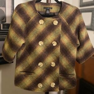 Willi Smith | Plaid Pea Coat | Women's 8